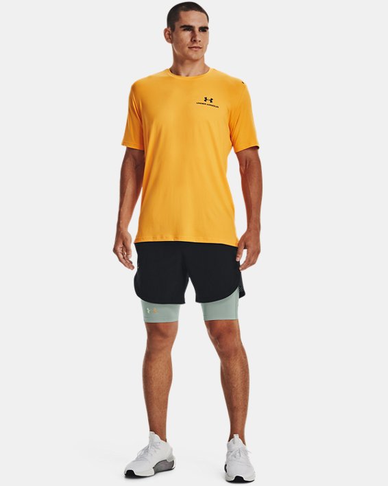 Men's UA RUSH™ Energy Short Sleeve, Yellow, pdpMainDesktop image number 2